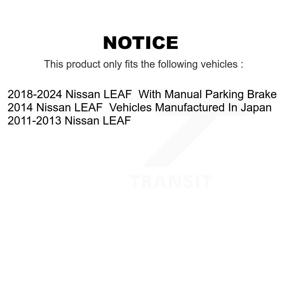 Kit de disques de frein à disque avant et arrière pour Nissan LEAF K8-101583