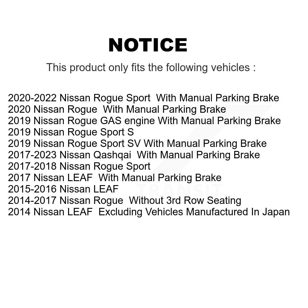 Kit de rotors de frein à disque avant et arrière, pour Nissan Rogue Sport Qashqai LEAF K8-101633