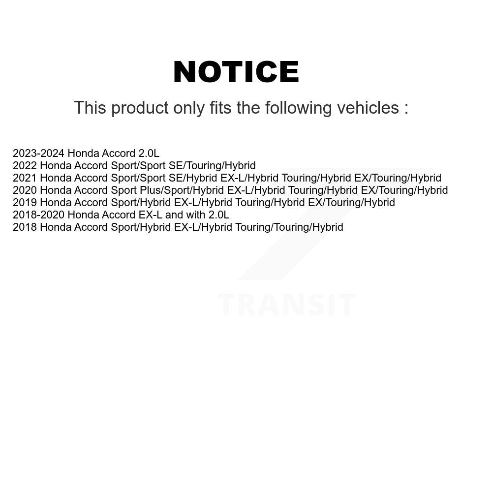 Kit de rotors de frein à disque avant et arrière pour Honda Accord K8-101723