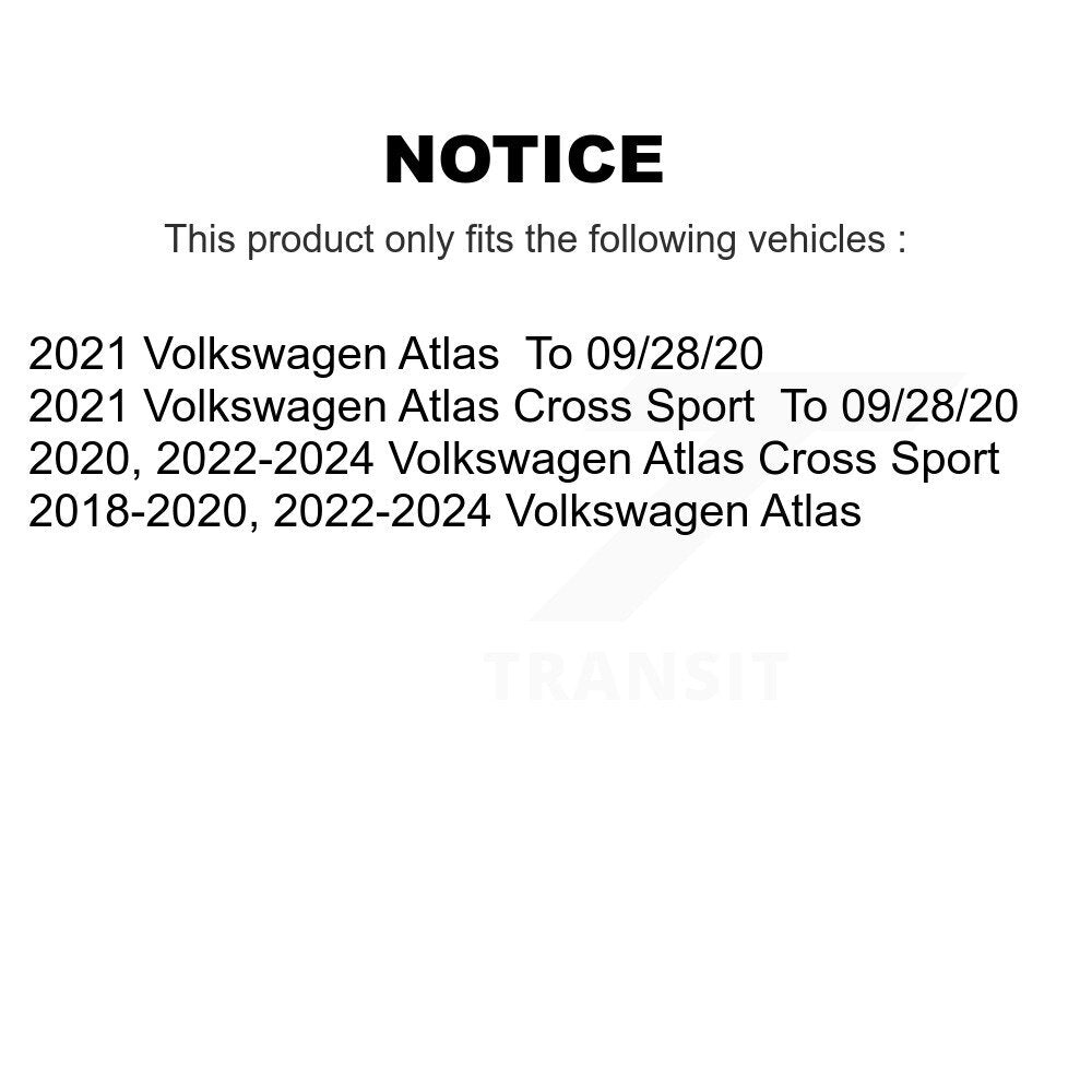 Kit de disques de frein à disque avant et arrière, pour Volkswagen Atlas Cross Sport K8-101731