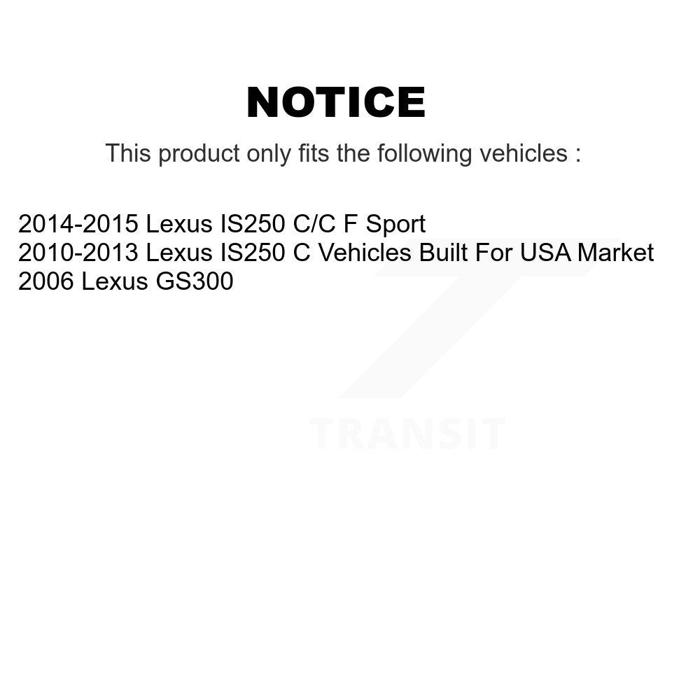 Kit de rotors de frein à disque avant et arrière pour Lexus IS250 GS300 K8-101834