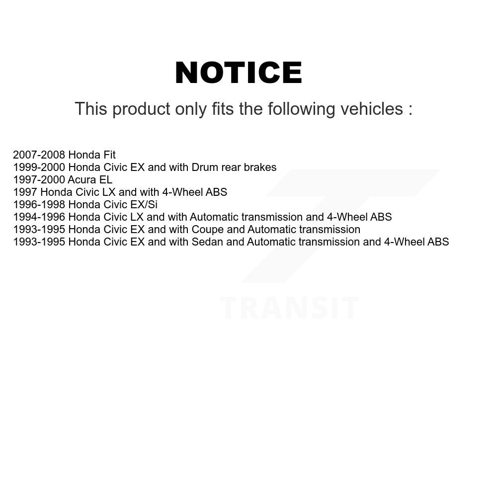 Kit de rotors de frein à disque avant et arrière, pour Honda Fit Civic Acura EL K8-102003