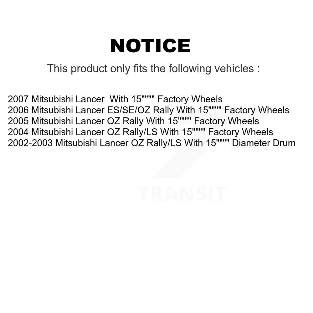 Kit de tambours de rotors de frein à disque avant et arrière pour Mitsubishi Lancer K8-102022