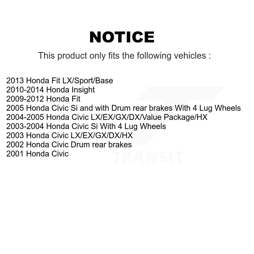 Kit de tambours de rotors de frein à disque avant et arrière pour Honda Civic Fit Insight K8-102035