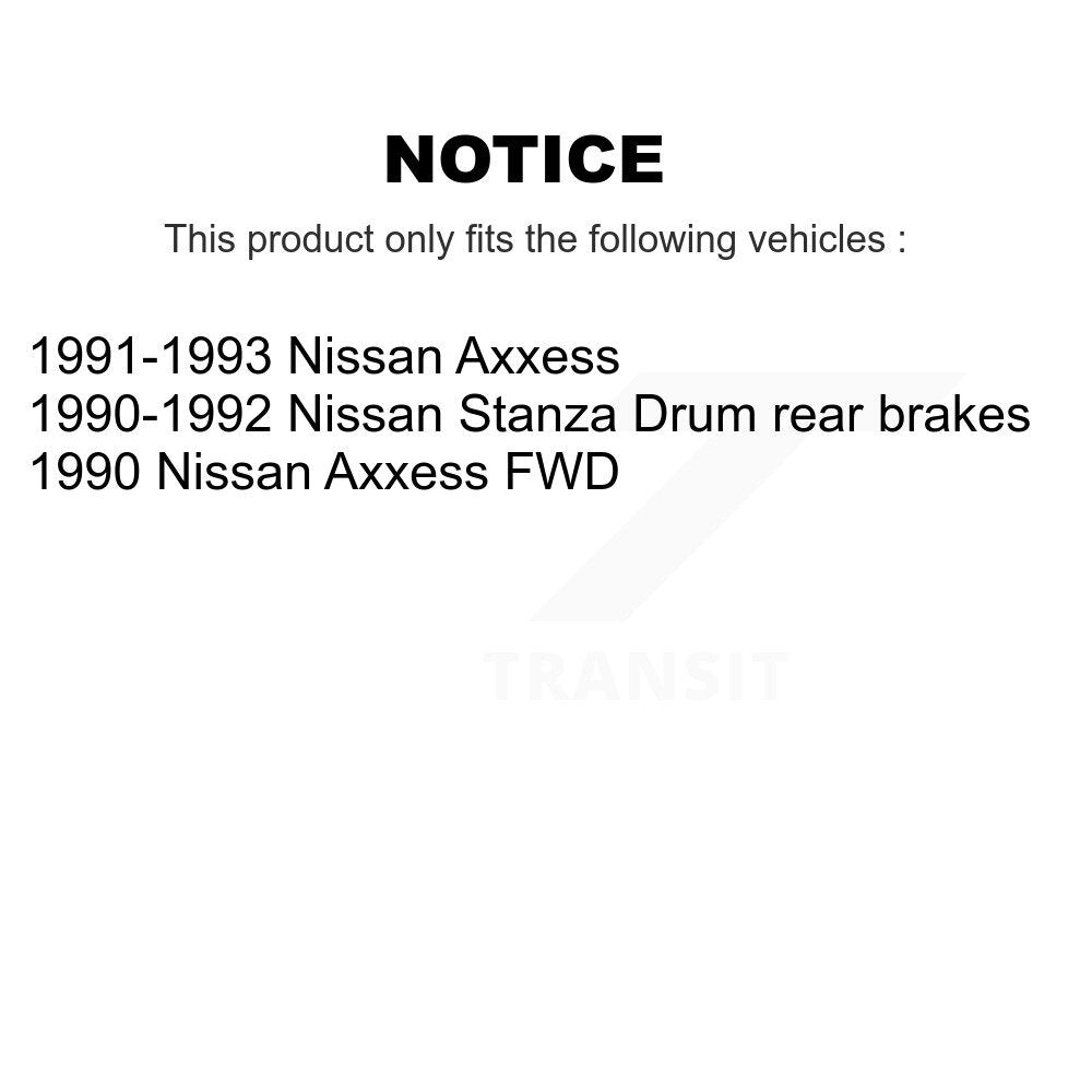 Kit de tambours de rotors de frein à disque avant et arrière pour Nissan Axxess Stanza K8-102057