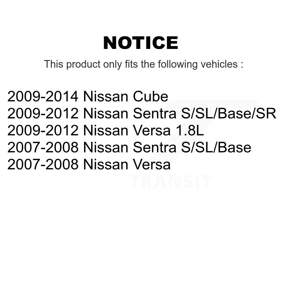 Kit de tambours de rotors de frein à disque avant et arrière, pour Nissan Versa Sentra Cube K8-102068
