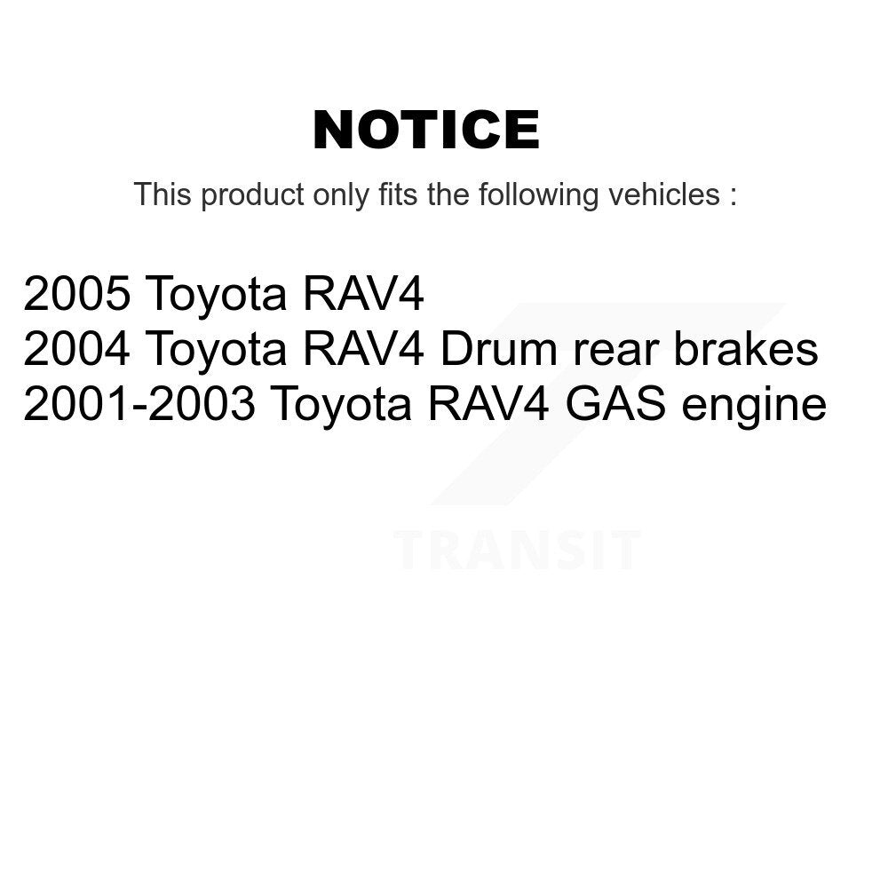 Kit de tambours de rotors de frein à disque avant et arrière pour Toyota RAV4 K8-102079