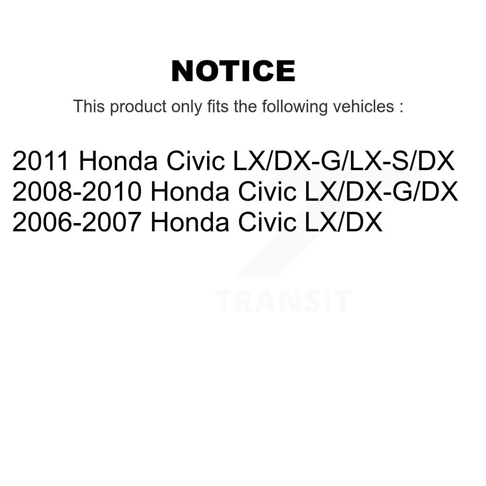 Kit de tambours de rotors de frein à disque avant et arrière pour Honda Civic K8-102095