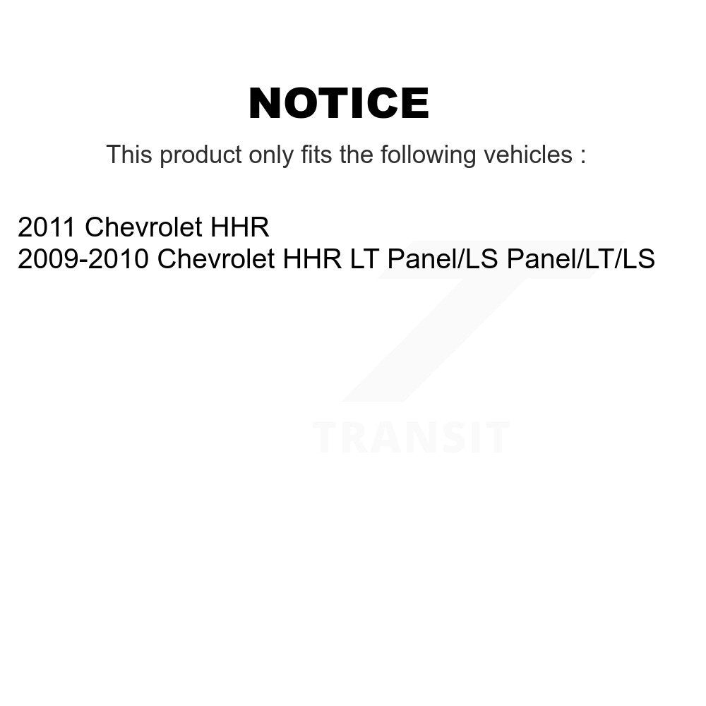 Kit de tambours de rotors de frein à disque avant et arrière pour Chevrolet HHR K8-102111