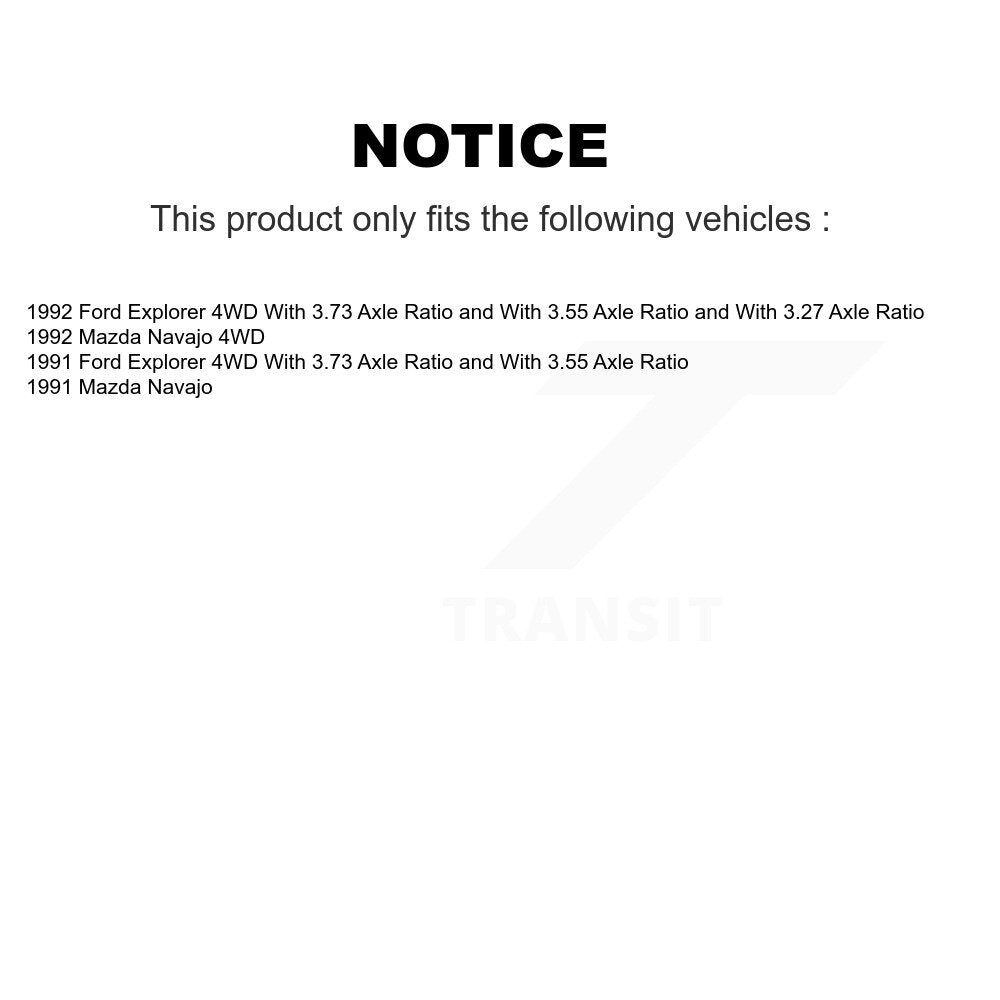 Kit de tambours de rotors de frein à disque avant et arrière, pour Ford Explorer Mazda Navajo K8-102196