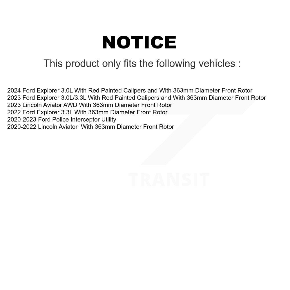 Kit de disques de frein avant et arrière, pour Ford Explorer Lincoln Aviator Police Intercepto