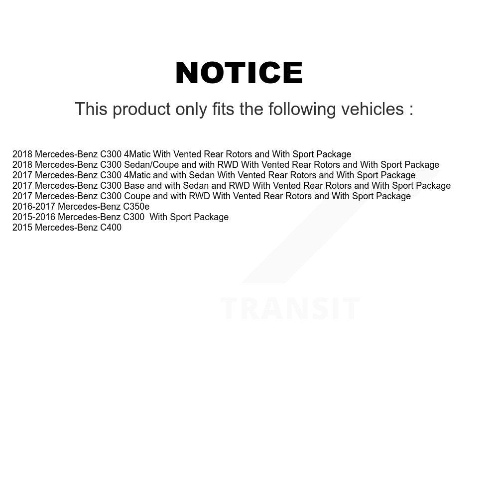 Kit de rotors de frein à disque avant et arrière, pour Mercedes-Benz C300 C400 C350e K8-102436
