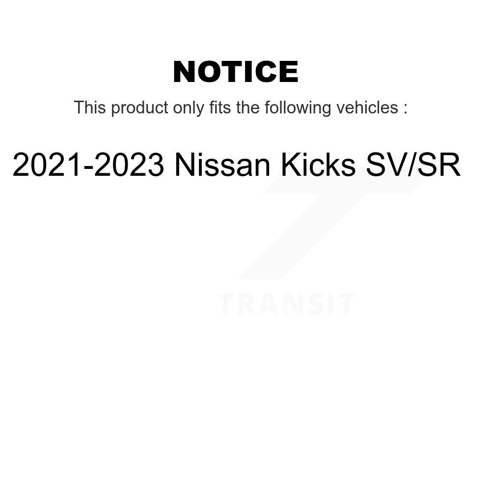 Kit de rotors de frein à disque avant et arrière pour Nissan Kicks SV SR 2021 – 2023 K8-102492