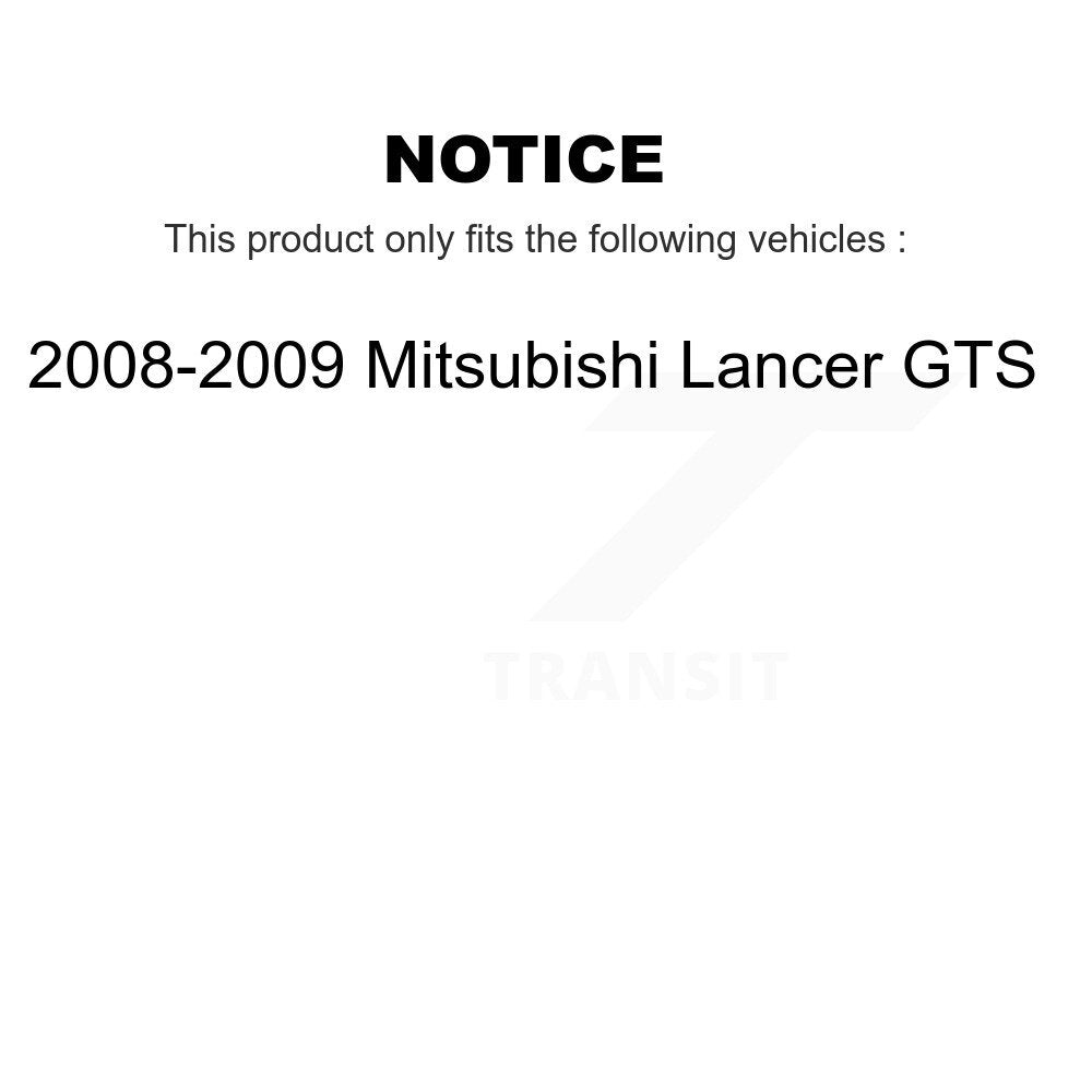 Kit de tambours de rotors de frein à disque avant et arrière, pour Mitsubishi Lancer GTS 2008 – 2009
