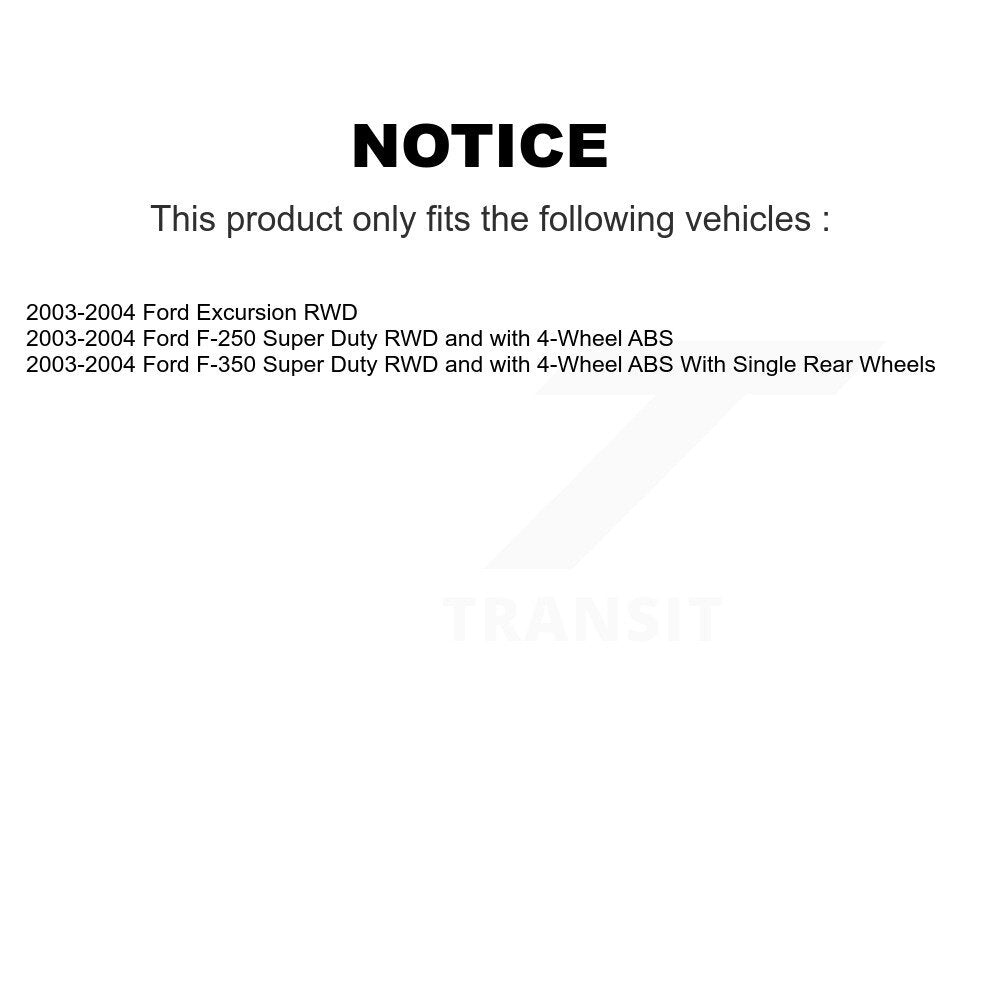 Kit de plaquettes semi-métalliques de moyeu de Rotor de frein à disque avant, pour Ford F-350 Super Duty F-25