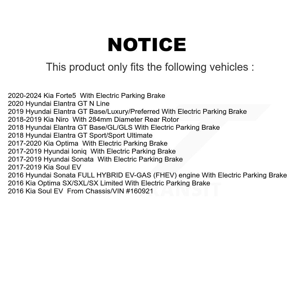 Kit de plaquettes de frein arrière en céramique, pour Hyundai Kia Sonata Elantra GT Optima Forte