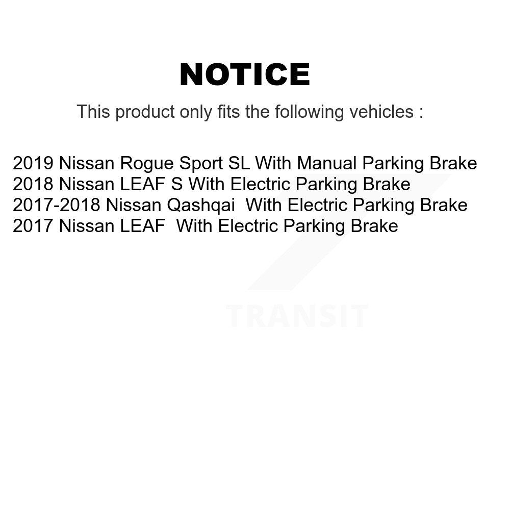 Kit de disques de frein à disque arrière et plaquettes en céramique, pour Nissan Qashqai Rogue Sport LEAF