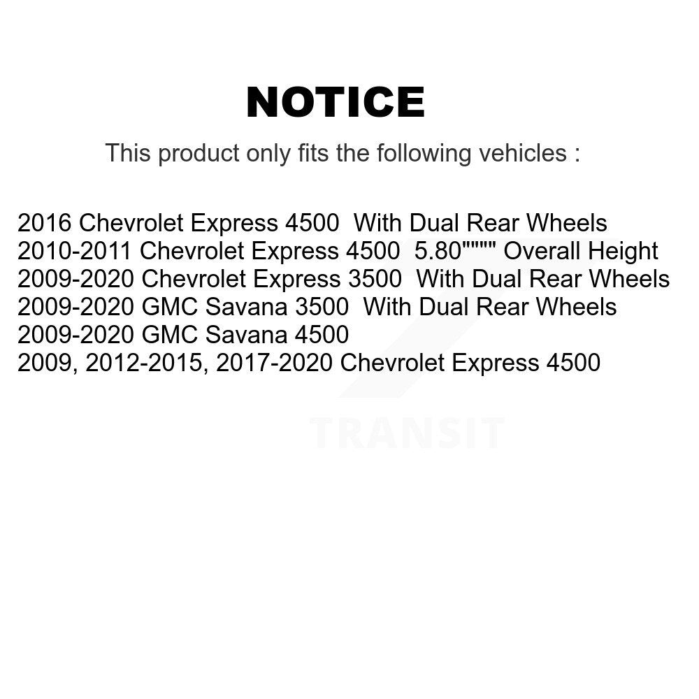 Kit de plaquettes de frein à disque arrière en céramique, pour GMC Savana 3500 Chevrolet Express 450