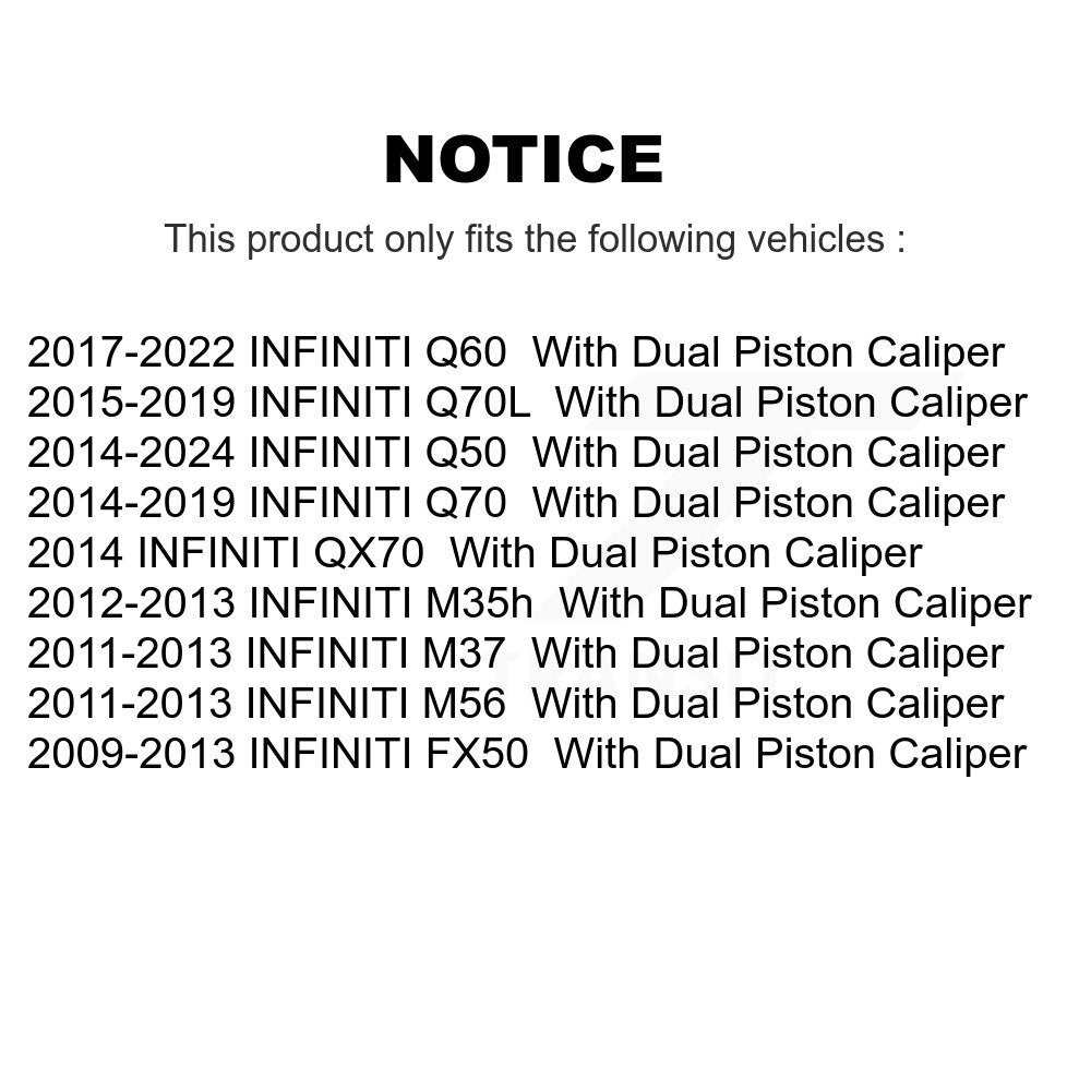 Kit de plaquettes de frein arrière en céramique, pour INFINITI Q50 Q60 M37 FX50 QX70 Q70 Q70L M5