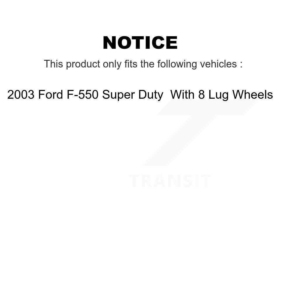 Kit de disques de frein à disque arrière et plaquettes semi-métalliques pour Ford F-550 Super Duty