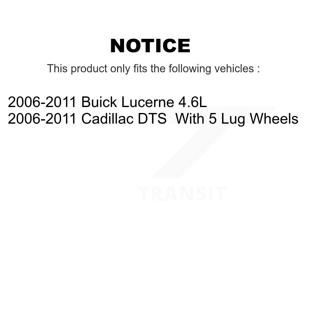 Kit de rotors de frein à plaquettes en céramique avant et arrière, pour Buick Lucerne Cadillac DT 2006 – 2011
