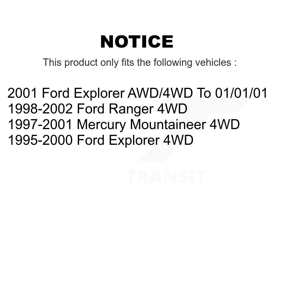 Kit de plaquettes et disques de frein semi-métalliques avant et arrière, pour Ford Ranger Explorer Mercur