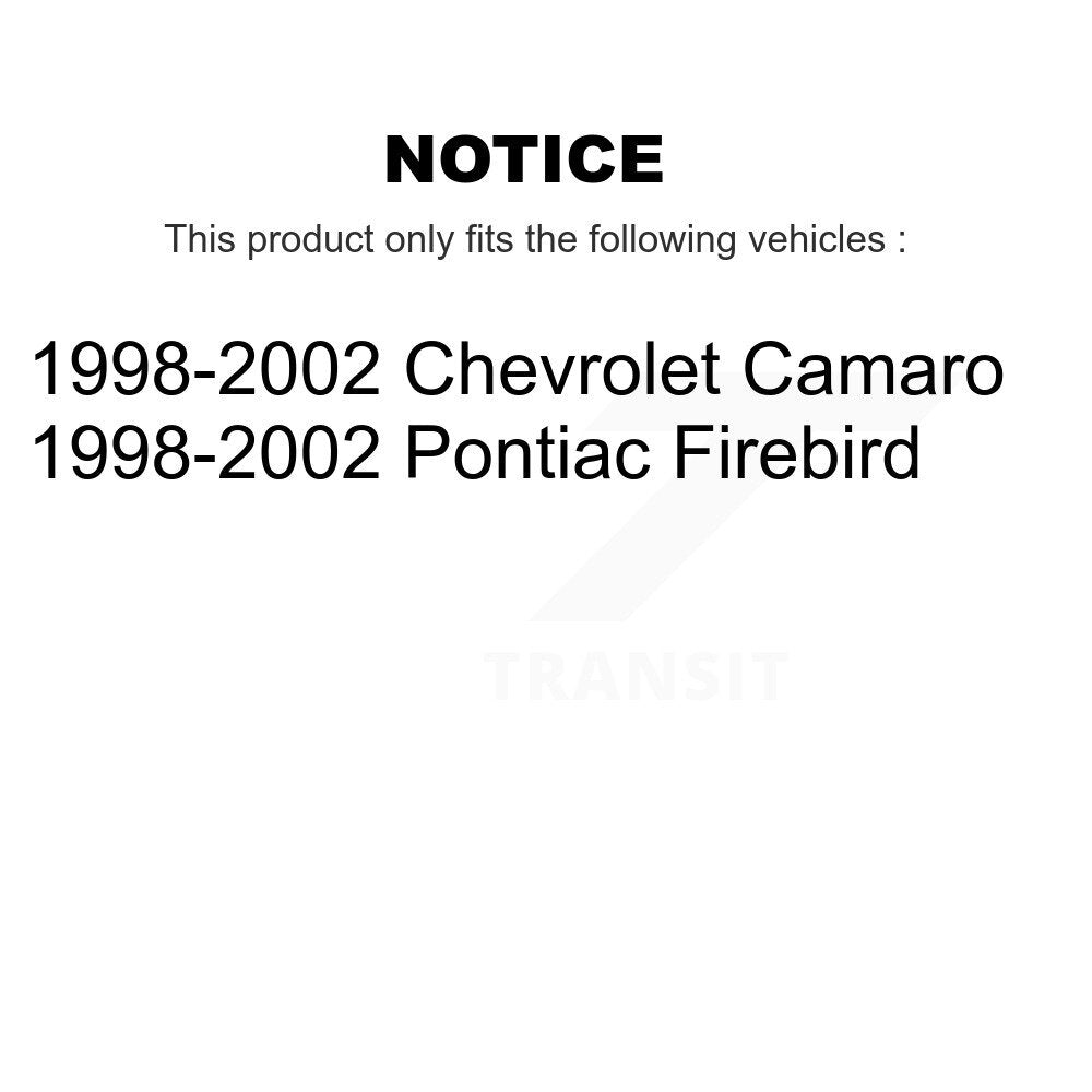 Rotors de frein avant et Kit de plaquettes semi-métalliques pour Pontiac Firebird Chevrolet Camar