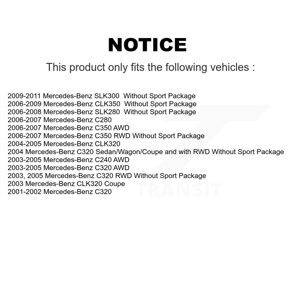 Kit de plaquettes de frein semi-métalliques pour Rotors de frein avant, pour Mercedes-Benz C280 C240 CLK350 C32