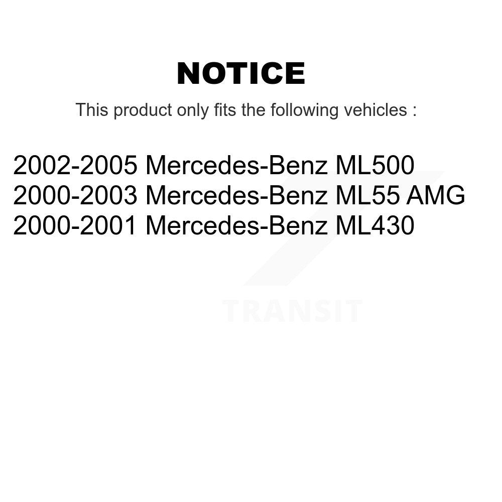 Kit de rotor de frein avant et de plaquettes semi-métalliques pour Mercedes-Benz ML500 ML430 ML55 AM