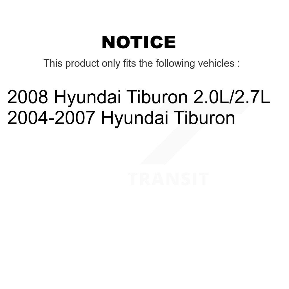 Kit de rotors de frein à disque avant et plaquettes en céramique pour Hyundai Tiburon K8A-104676