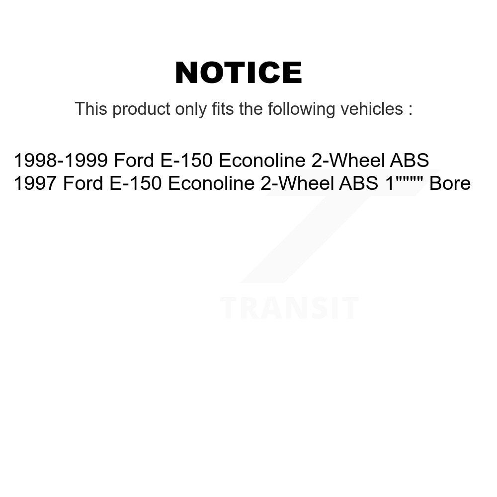 Kit de tambour à plaquettes semi-métalliques pour Rotor de frein avant et arrière (9 pièces) pour Ford E-150 Econolin