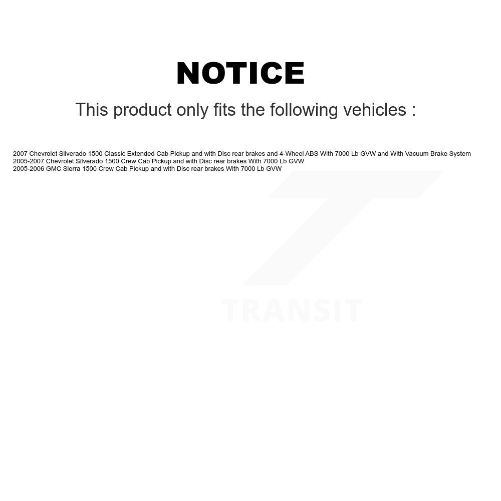 Kit de plaquettes et de tambour en céramique pour Rotor de frein avant et arrière (9 pièces) pour Chevrolet Silverado 150