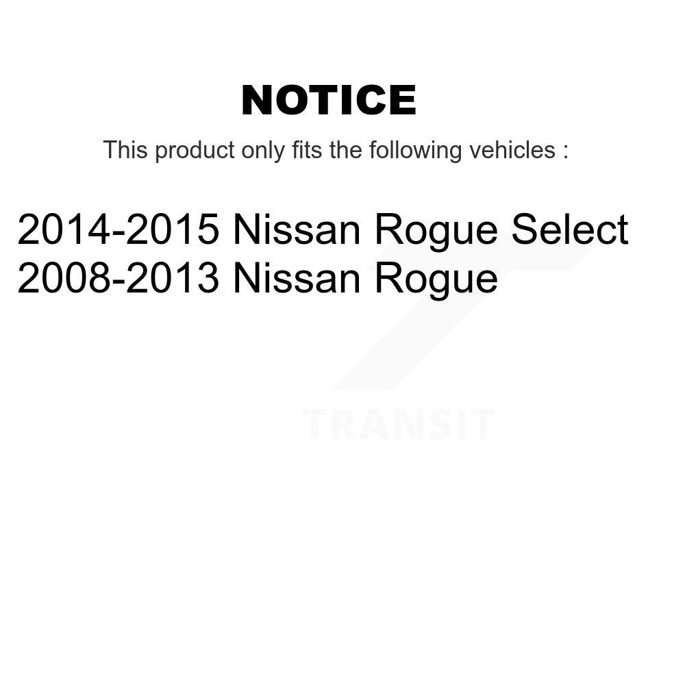 Kit de plaquettes en céramique et de disques de frein avant et arrière, pour Nissan Rogue Select