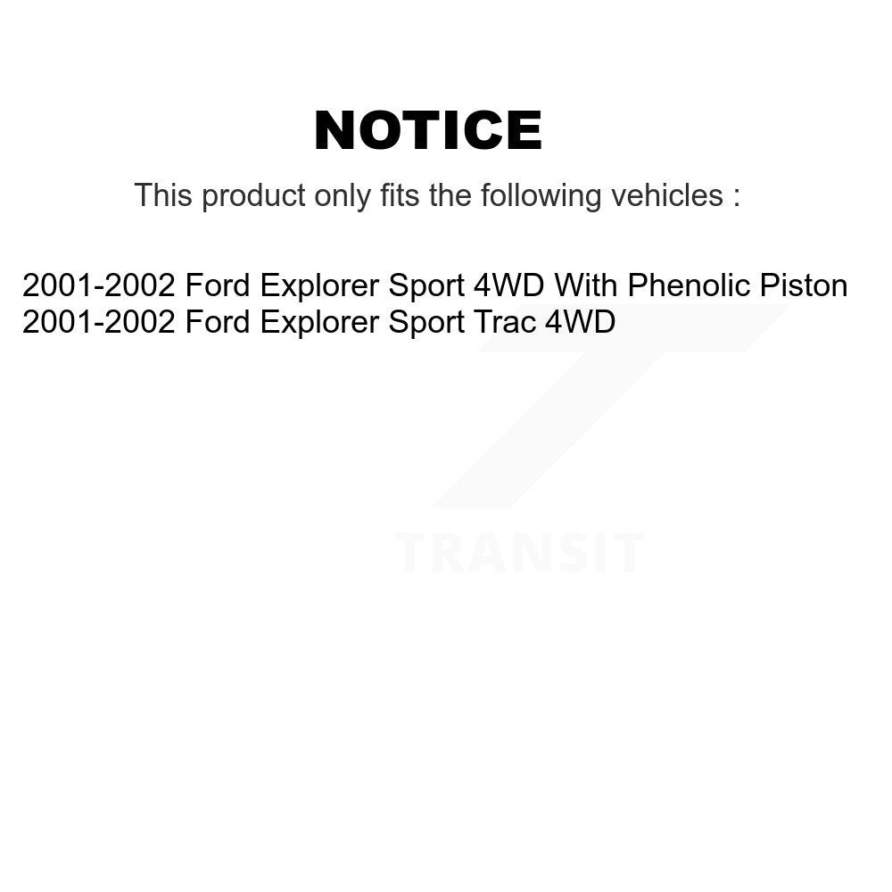 Kit de Rotor de frein à plaquettes semi-métalliques avant et arrière en céramique, pour Ford Explorer Sport 4W