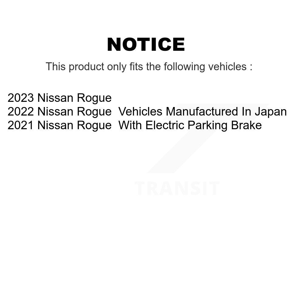 Kit de disques de frein à disque arrière et plaquettes en céramique pour Nissan Rogue K8A-107476