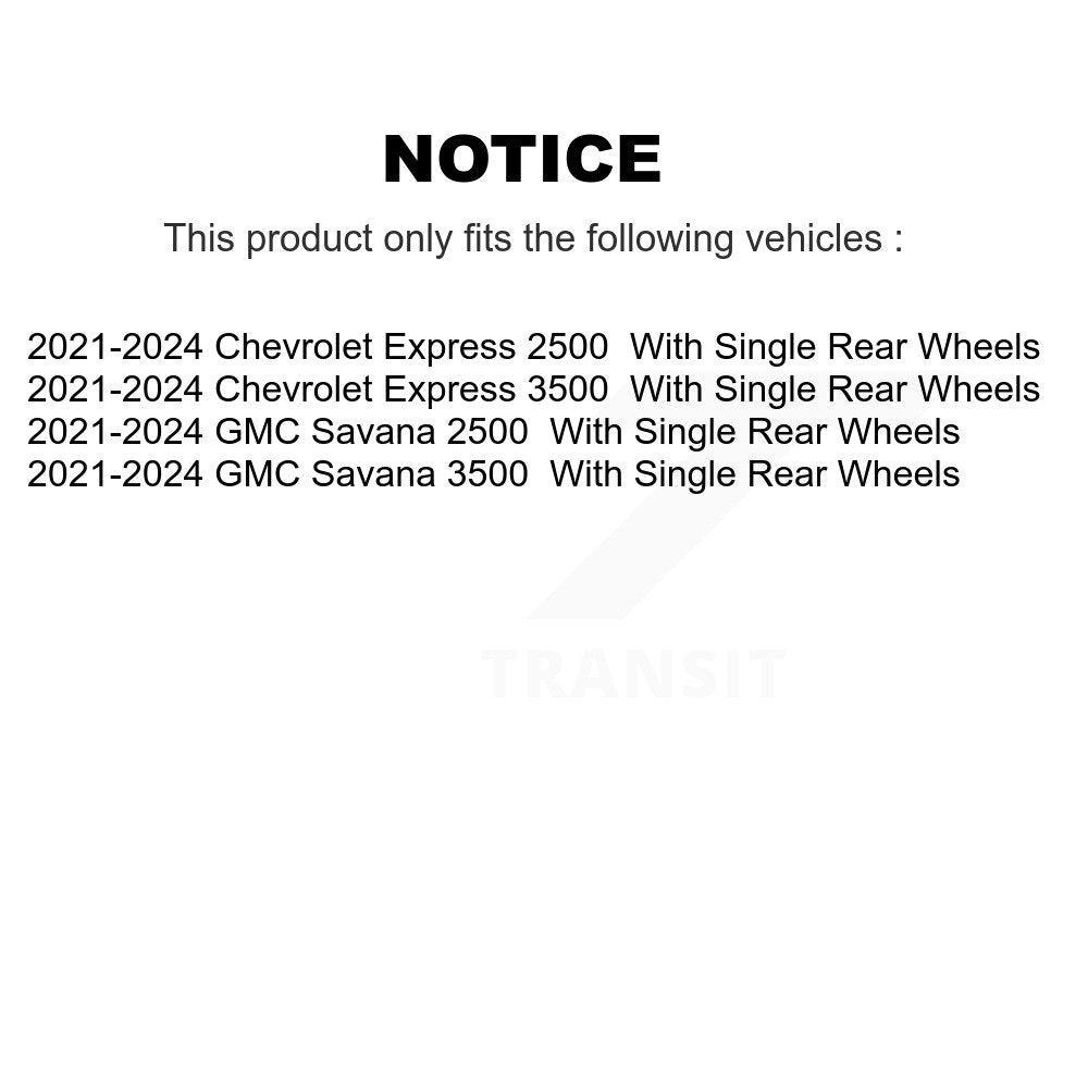 Kit de rotor de frein arrière et de plaquettes semi-métalliques pour GMC Chevrolet Savana 2500 Expres