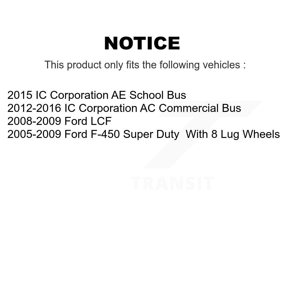 Kit de chaussures de stationnement avec plaquettes semi-métalliques, Rotors à disque arrière, pour Ford F-450 Super Duty