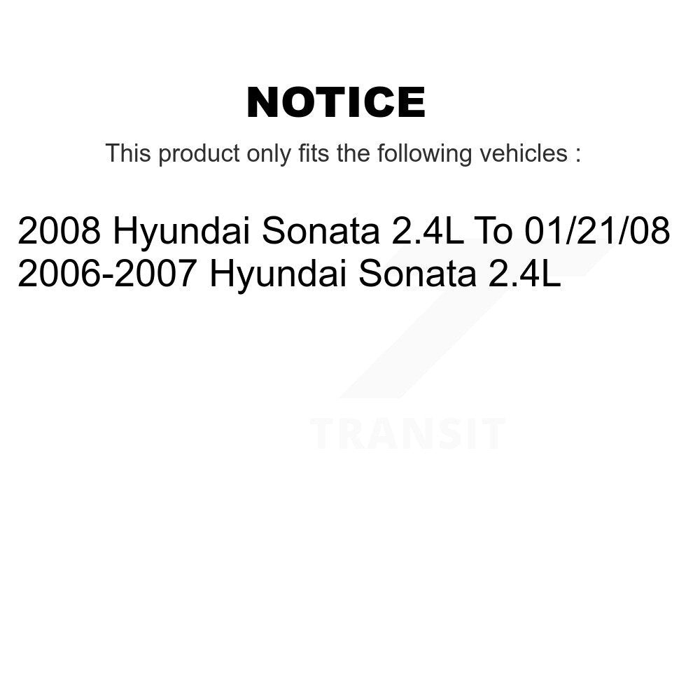 Kit de quincaillerie pour chaussures de stationnement, Rotors à disque arrière, tampons en céramique, pour Hyundai Sonata 2.4
