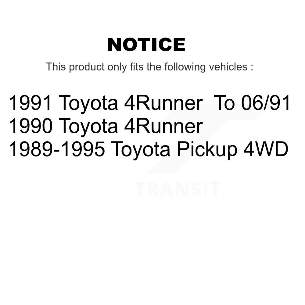 Kit de rotors de frein à disque avant et plaquettes en céramique pour Toyota Pickup 4Runner