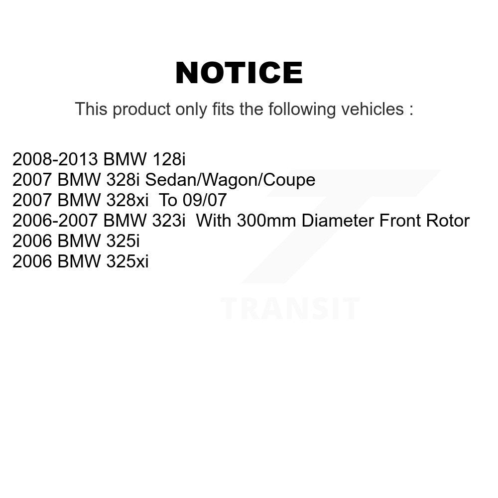 Rotor de frein à disque avant et Kit de plaquettes en céramique, pour BMW 128i 328i 323i 328xi 325i 325x