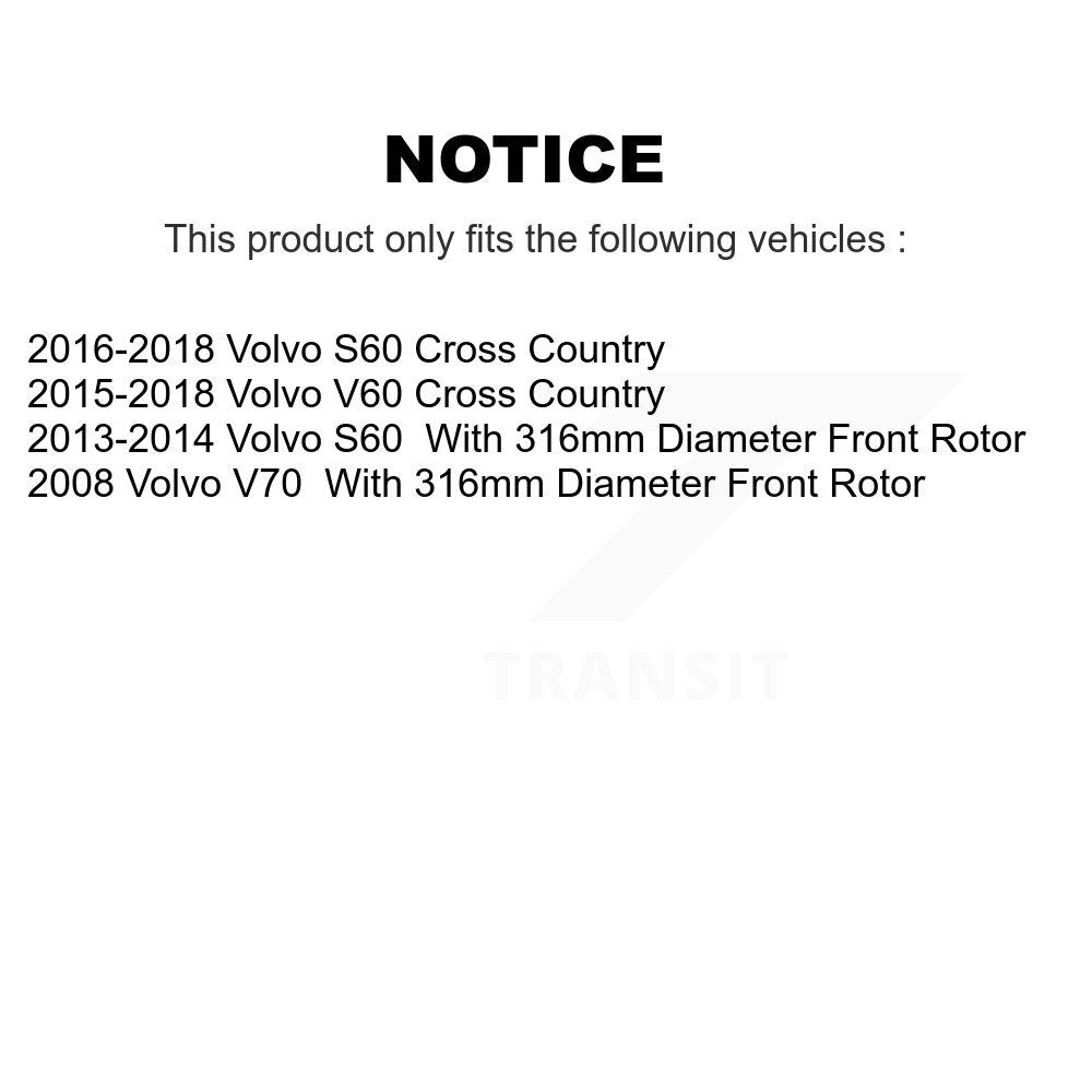 Kit de plaquettes de frein à disque avant et arrière, Rotors en céramique, pour Volvo S60 V60 Cross Country V7