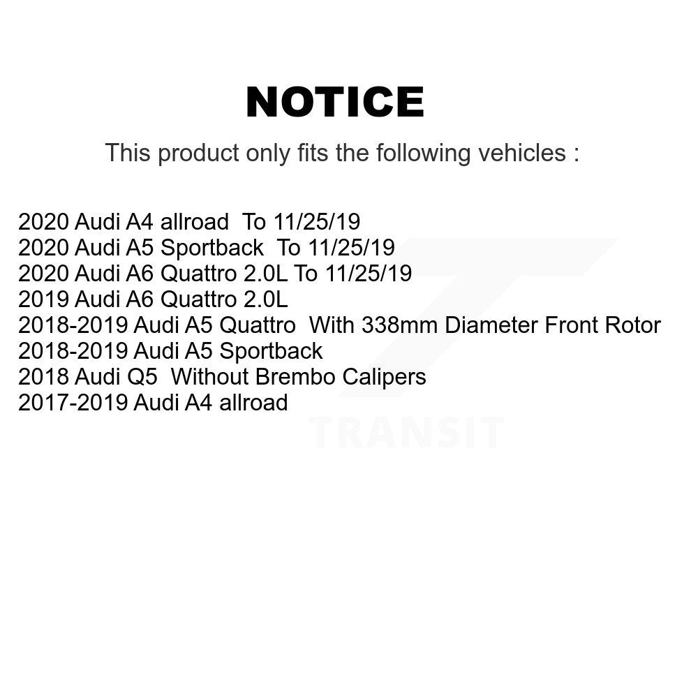 Kit de rotors de frein avant et arrière et plaquettes en céramique, pour Audi Q5 A5 Sportback A4 allroad A
