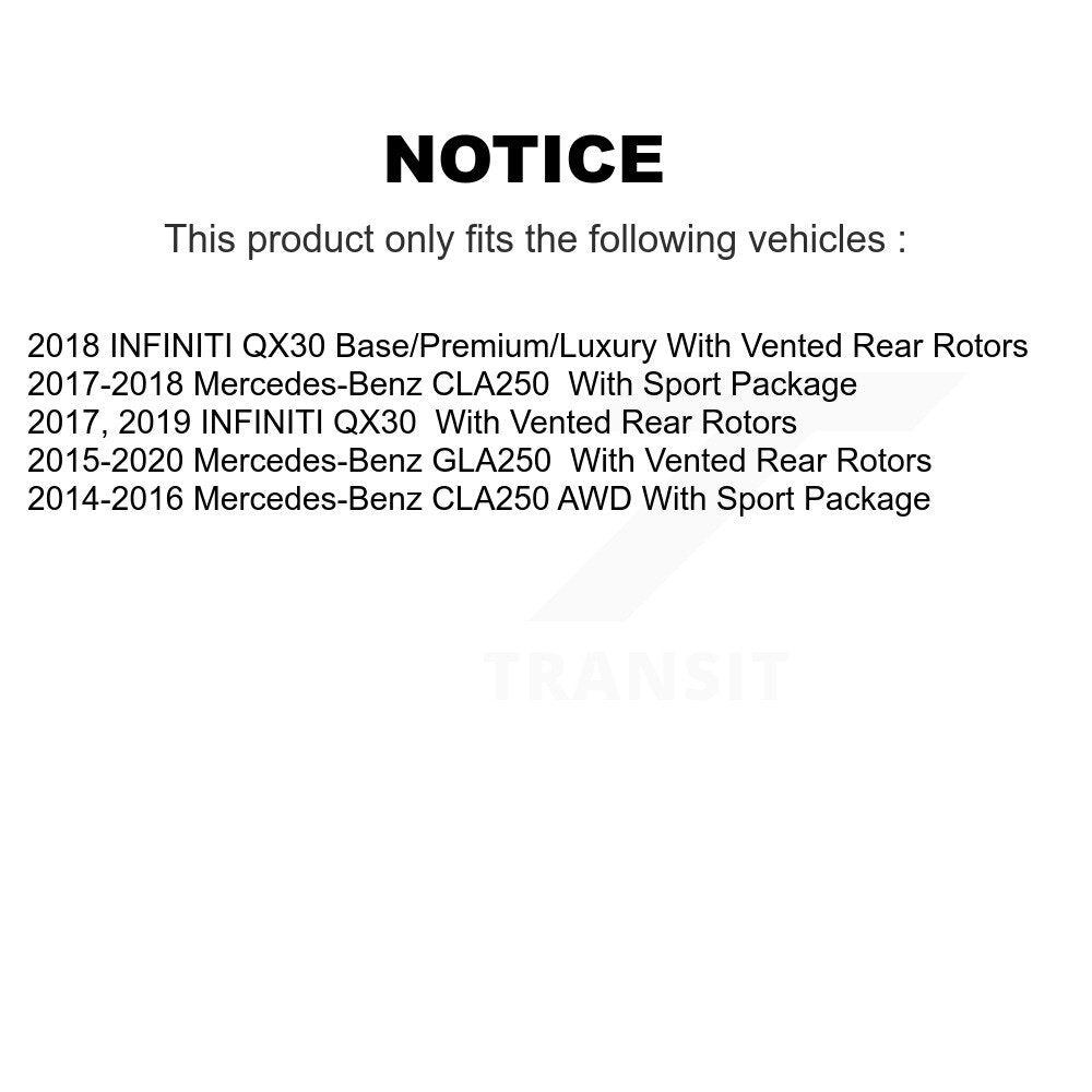 Kit de plaquettes de frein en céramique, Rotors avant et arrière, pour mercedes-benz GLA250 CLA250 INFINIT