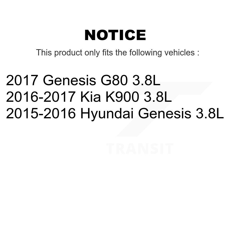 Kit de rotor de frein avant et arrière et plaquettes en céramique, pour Hyundai Genesis G80 Kia K900 3.8