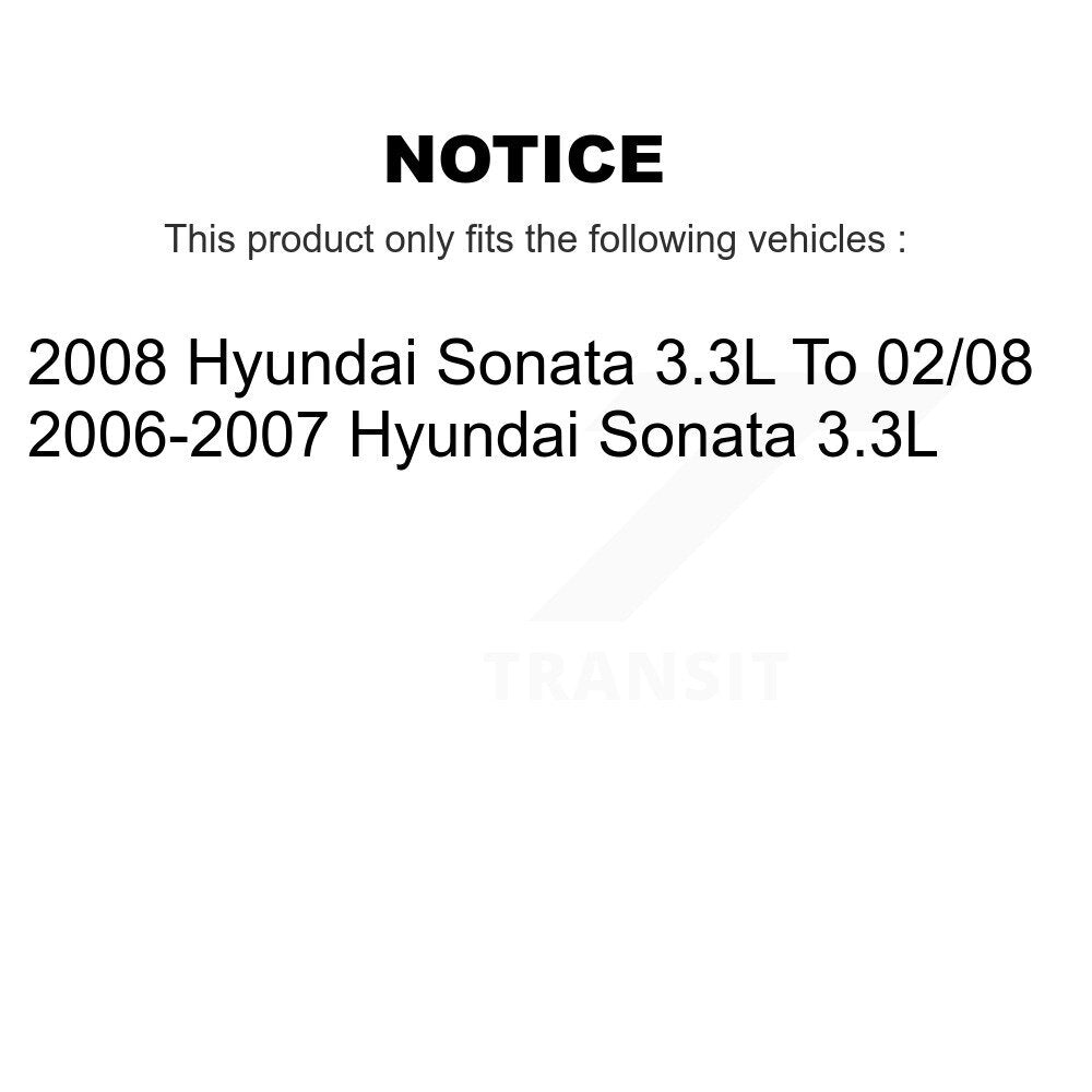 Kit de rotors de frein à disque avant et arrière et plaquettes en céramique pour Hyundai Sonata 3,3 l
