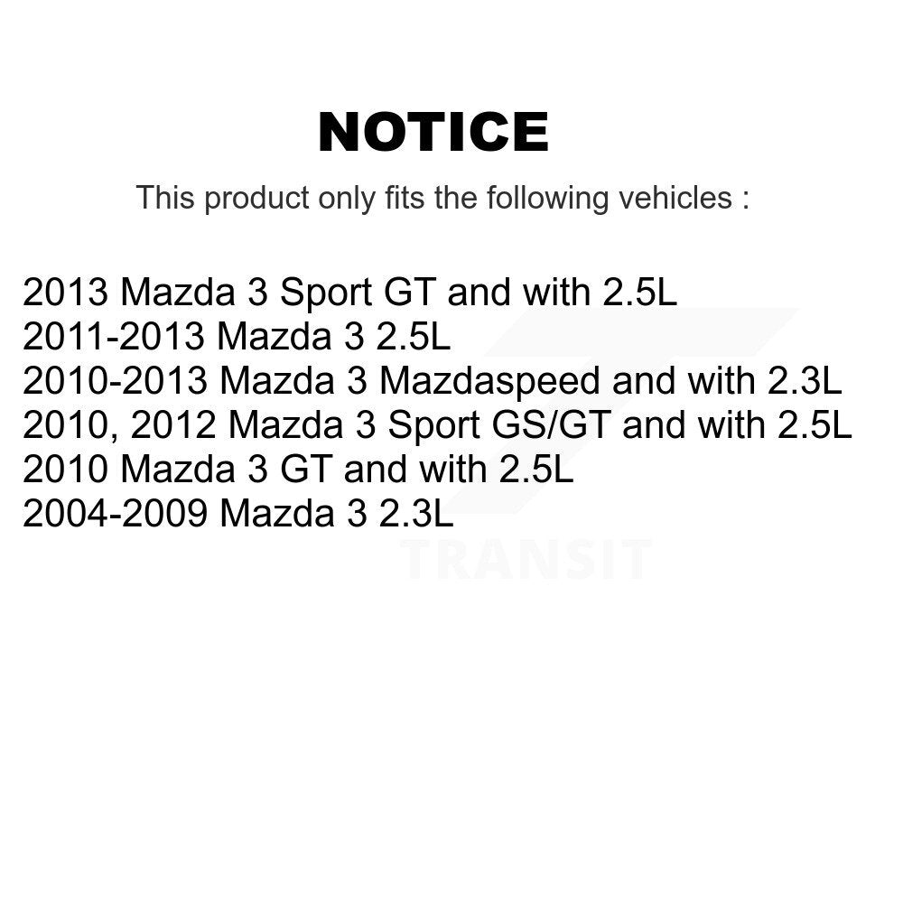 Kit de disques de frein à disque arrière et plaquettes en céramique pour Mazda 3 Sport K8C-101659