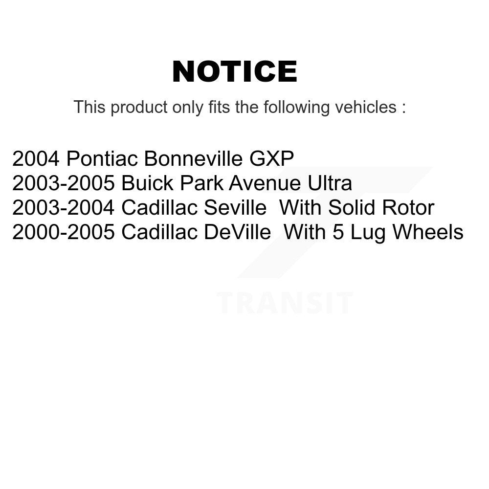 Kit de plaquettes de frein arrière en céramique, Rotors, pour Cadillac DeVille, séville, Buick Park Avenue