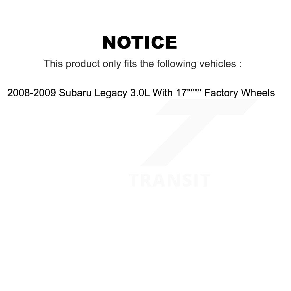 Kit de plaquettes de frein arrière en céramique, pour Subaru Legacy 08-09, avec roue d'usine de 17 pouces