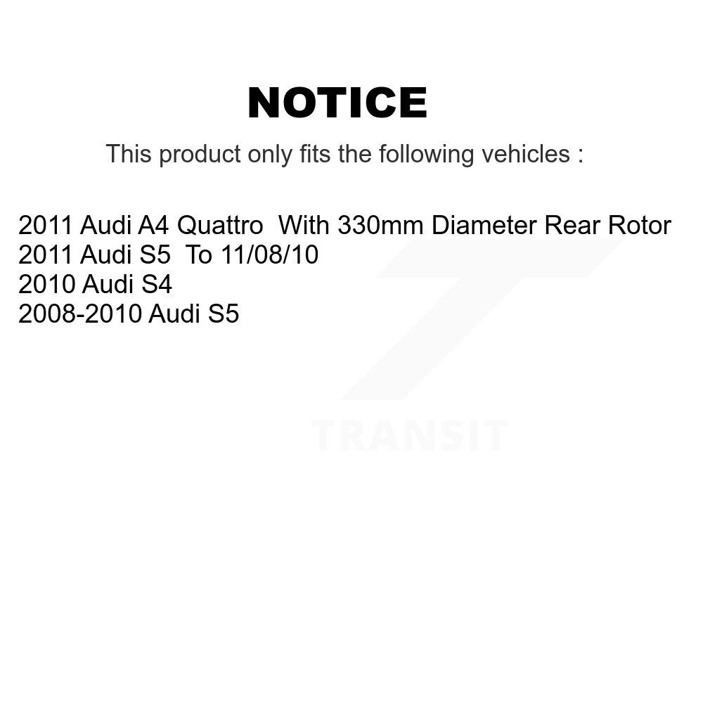 Kit de disques de frein à disque arrière et plaquettes en céramique, pour Audi A4 Quattro S5 S4 K8C-10185