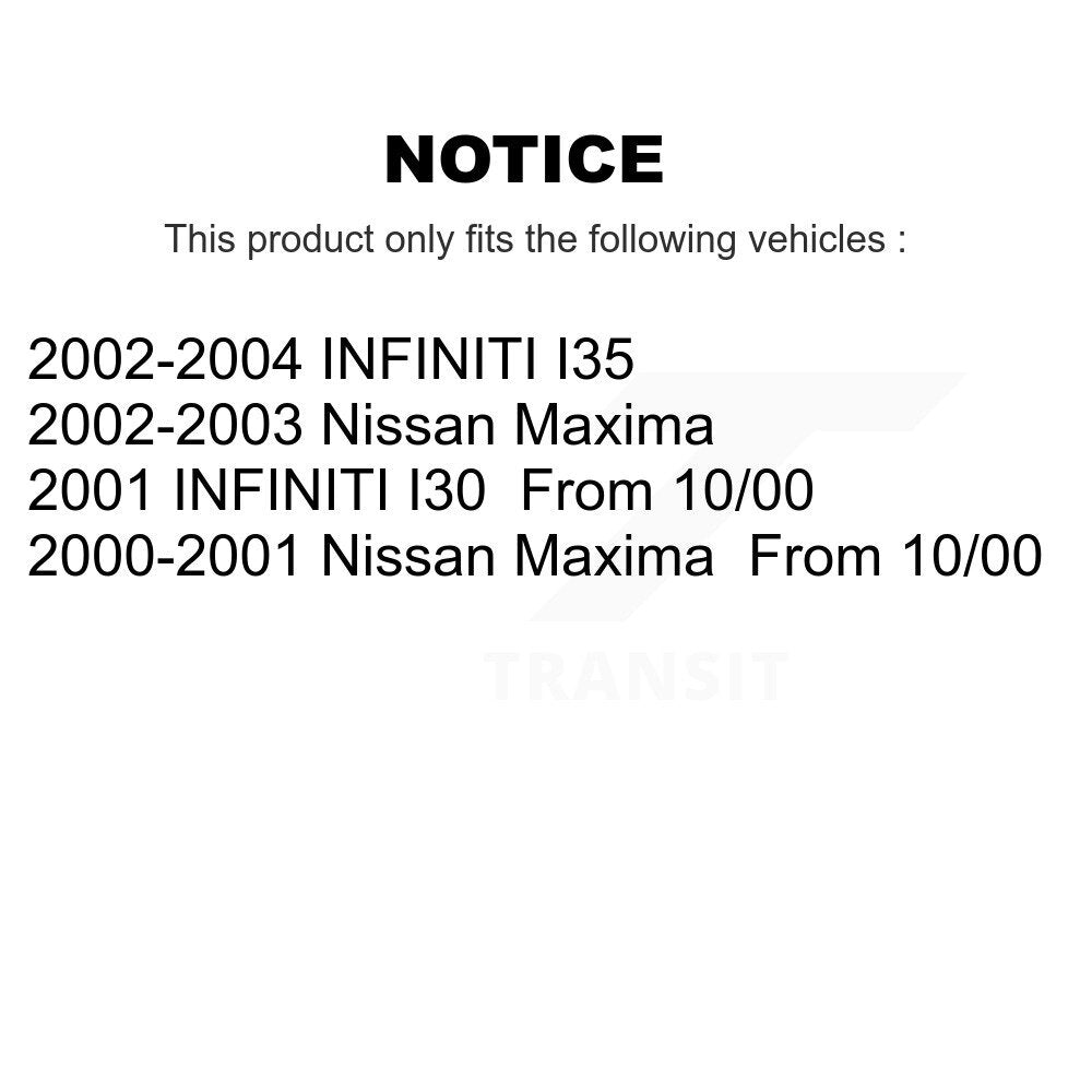 Kit de rotors de frein à disque arrière et plaquettes en céramique pour Nissan Maxima INFINITI I35 I30